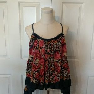 Free People floral strappy top